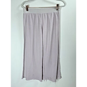 Revolve Lanston Lavender Soft Cropped Athleisure Casual Loungewear Raw Hem Pants